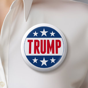 Donald Trump 2024 Classic Star Red Blue 2 Inch Round Button