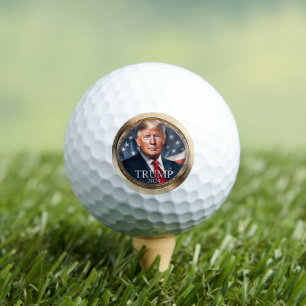 Donald Trump 2024 Collectable Faux Gold Campaign Golf Balls