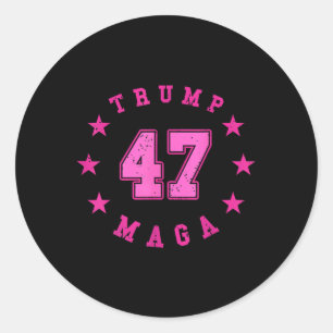 Donald Trump 2024 Election 45 47 President Classic Round Sticker