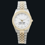 Donald Trump 2024 Election America Is Great Watch<br><div class="desc">Donald J Trump 2024 election steel watch. Support the republican party. America is great!  Keep America Great. Make America Great Again. Easy to customize all text.</div>