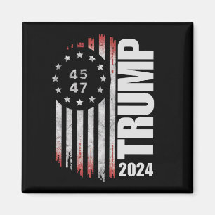 Donald Trump 2024 Election Vote 45 47 American  Magnet