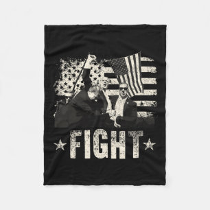Donald Trump 2024 Fight Fight Fight Donald Trump F Fleece Blanket