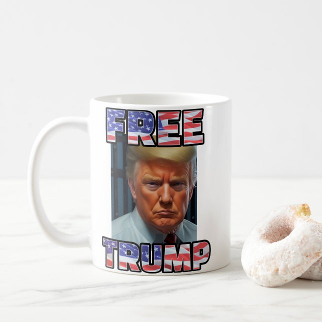 DONALD TRUMP 2024 GRATUIT | Mugshot Mug (Avec donut)