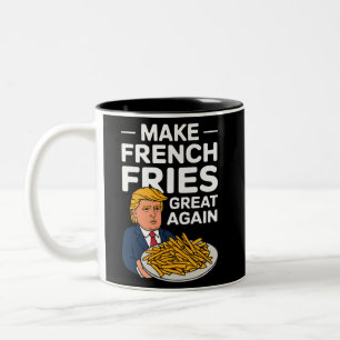 Donald Trump 2024 Make French Fry Great Again Two-Tone Coffee Mug