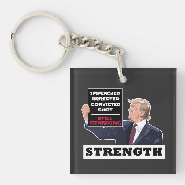 Donald Trump 2024 Presidential Strength Winning Keychain (Front)