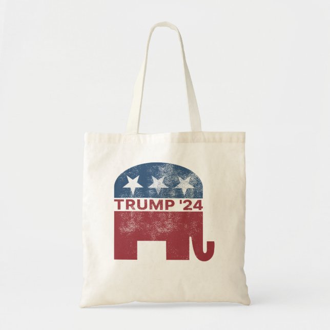 Donald Trump 2024 Pro Trump Republican Elephant Vi Tote Bag (Front)
