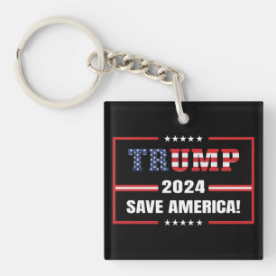 Donald Trump 2024 Save America Election Keychain