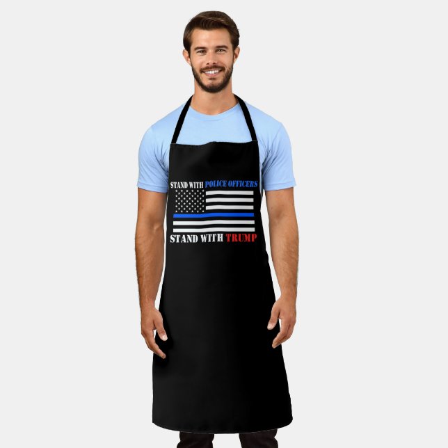 Donald Trump 2024 Stand with Police Officers Apron (Worn)
