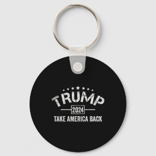 Donald Trump 2024 Take America Back 4th Of July El Keychain