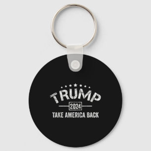 Donald Trump 2024 Take America Back 4th Of July Keychain