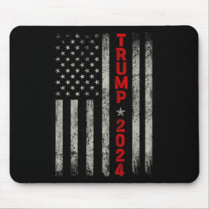Donald Trump 2024 Take America Back American Flag  Mouse Pad