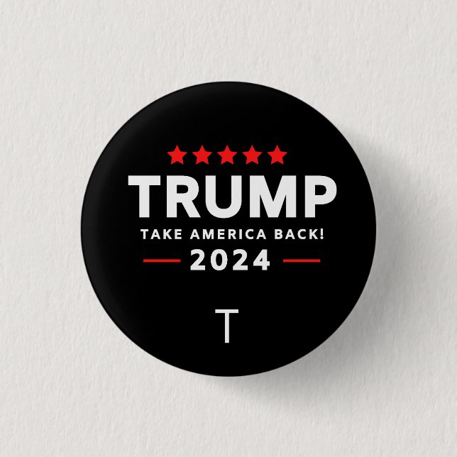 Donald Trump 2024 Take America Back Election  1 Inch Round Button (Front)