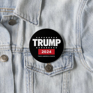 Donald Trump 2024 Take America Back Election  3 Inch Round Button