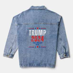 Donald Trump 2024 Take America Back Election Denim Jacket