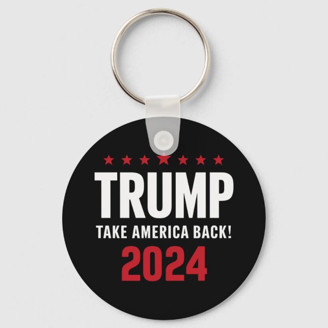 Donald Trump 2024 Take America Back Election Keychain (Front)