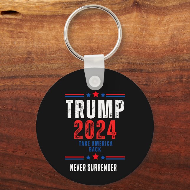 Donald Trump 2024 Take America Back Election  Keychain (Front)