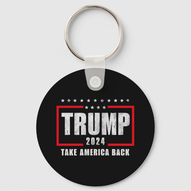 Donald Trump 2024 Take America Back Election Keychain (Front)