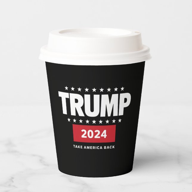 Donald Trump 2024 Take America Back Election  Paper Cups (Front)