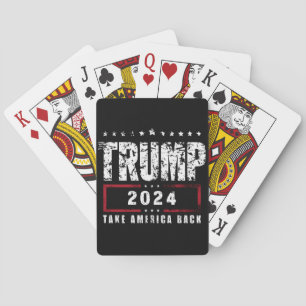 Donald Trump 2024 Take America Back Election  Playing Cards