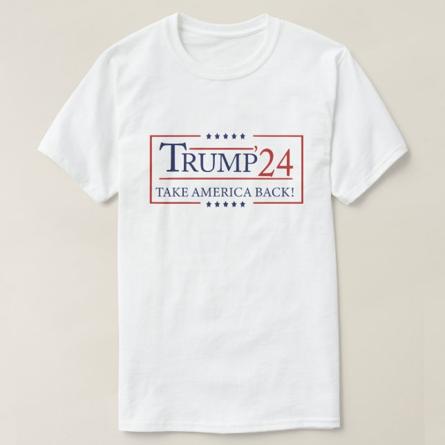 Donald Trump 2024 Take America Back Election T-Shirt (Design Front)