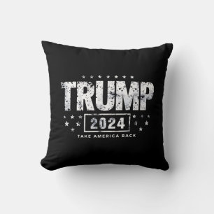 Donald Trump 2024 Take America Back Election  Throw Pillow