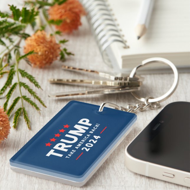 Donald Trump 2024 Take America Back  Keychain (Front Right)