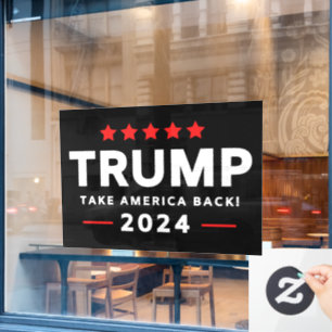 Donald Trump 2024 Take America Back  Window Cling
