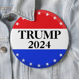 Donald Trump 2024 - Trump for President 6 Inch Round Button