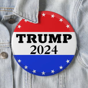 Donald Trump 2024 - Trump for President 6 Inch Round Button