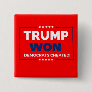 Donald Trump 2024 Trump Won 2 Inch Square Button
