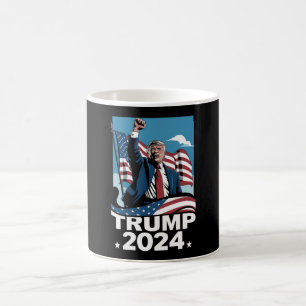 Donald Trump 2024 US Election American Flag Coffee Mug