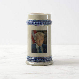 Donald Trump 2025 American President Portrait Beer Stein