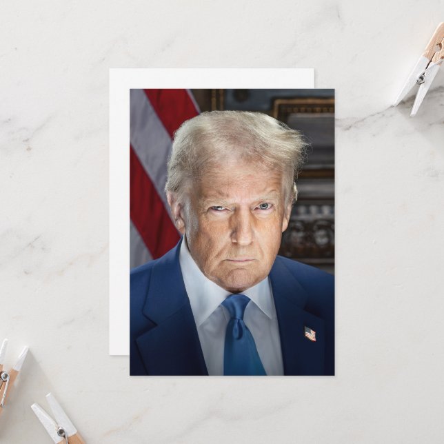 Donald Trump 2025 American President Portrait Invitation (Front/Back In Situ)