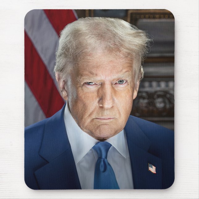 Donald Trump 2025 American President Portrait Mouse Pad (Front)