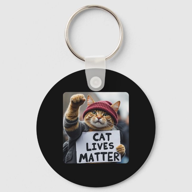 Donald Trump 2025 Cats Live Problem  Keychain (Front)