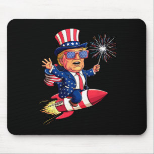 Donald Trump 2025 Happy 4th Of July Trump American Mouse Pad