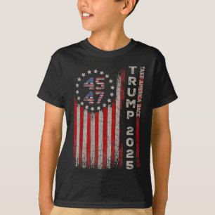 Donald Trump 2025 Take America Byck American Flag  T-Shirt