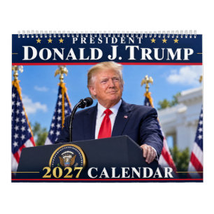 Donald Trump 2027 Calendar, Patriotic USA Design Calendar