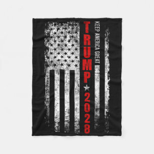 Donald Trump 2028 Keep America Great Election Usa Fleece Blanket