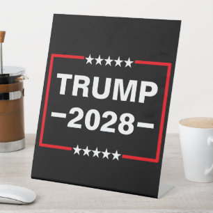Donald Trump 2028 President Pedestal Sign