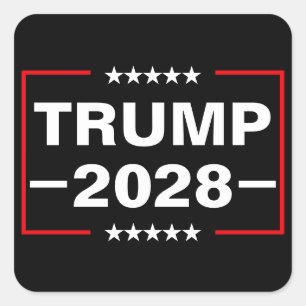 Donald Trump 2028 President Square Sticker
