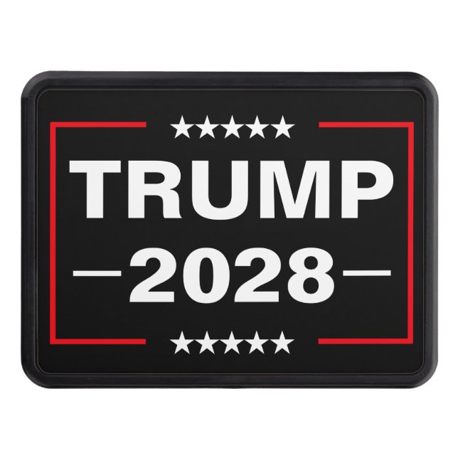 Donald Trump 2028 President Trailer Hitch Cover (Front)