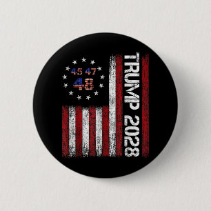 Donald Trump 2028 Trump 45 47 48th President Ameri 2 Inch Round Button