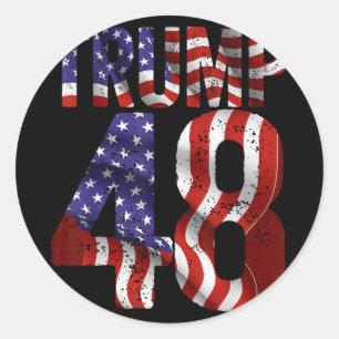 Donald Trump 2028 Trump 45 47 48th President Ameri Classic Round Sticker