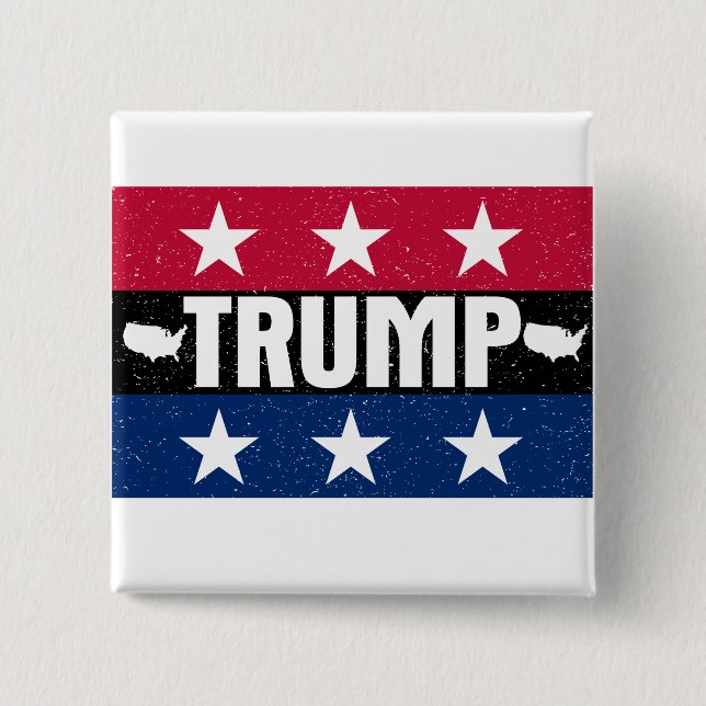 Donald Trump 2 Inch Square Button (Front)