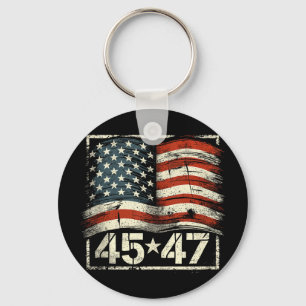 Donald Trump 45 47 Inauguration Day 2025 President Keychain