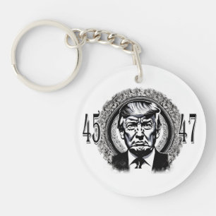 Donald Trump 45/47 Keychain