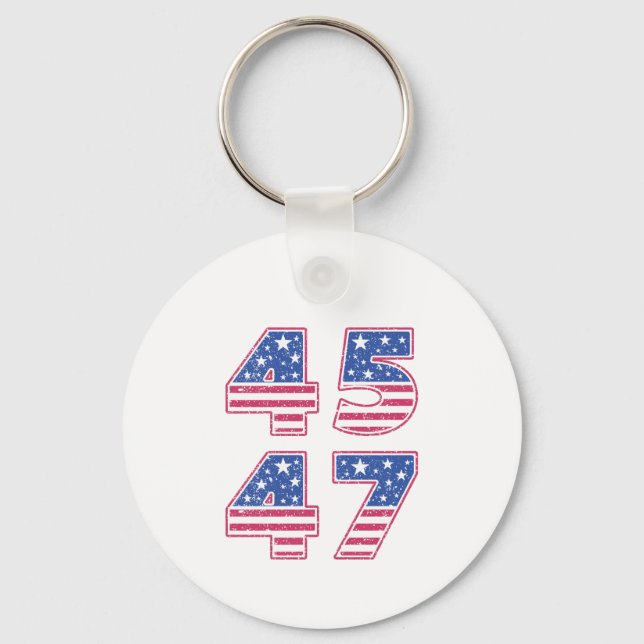 Donald Trump 45-47 Keychain (Front)