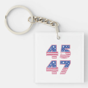 Donald Trump 45-47 Keychain