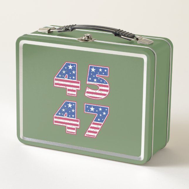 Donald Trump 45-47 Metal Lunch Box (Front)